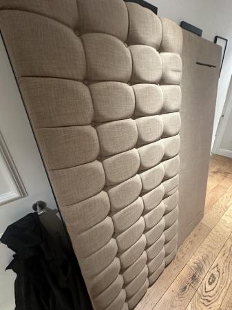 Image 3 of Queen size head board excellent condition neutral colour.