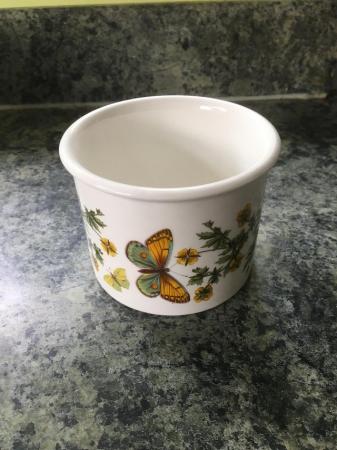Image 2 of A white Portmerion bowl with colourful nature design.