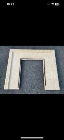 Image 2 of White Marble hearth Frame surround.