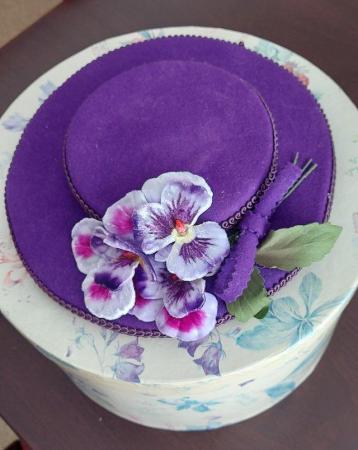 Image 3 of Reproduction ladies hat, in a very stunning colour.