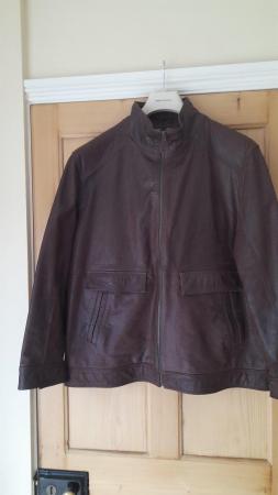 Image 3 of Original Rocha John Rocha dark brown leather jacket 2XX