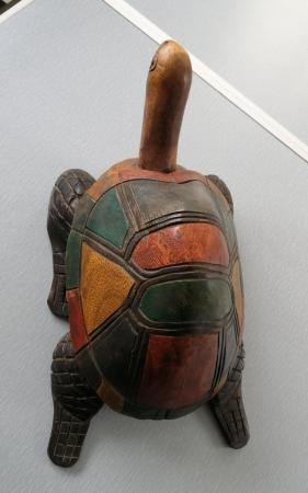 Image 4 of A Fairtrade Wooden Tortoise.Height 7".
