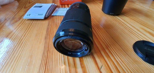 Image 1 of Sony SEL 55210 E mount telephoto lense.