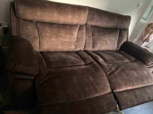 Image 1 of 3 seater fully electric recliner