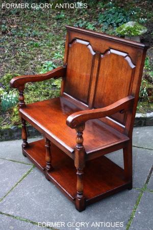 Image 20 of A TITCHMARSH AND GOODWIN TAVERN SEAT HALL SETTLE BENCH PEW