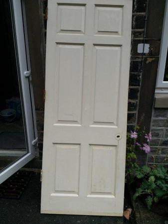 Image 1 of 6 Panel Painted Internal Door (white)