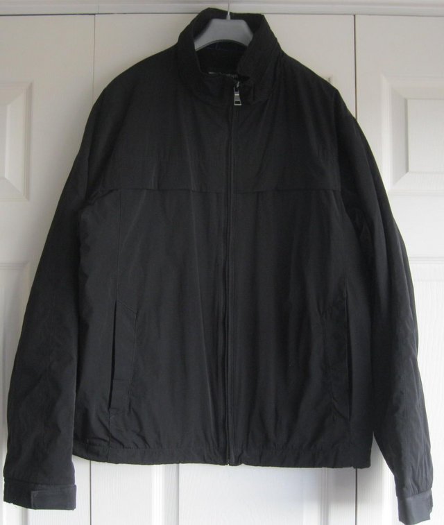 Preview of the first image of Black Jacket by Marks & Spencer, Fleece lined, size M.