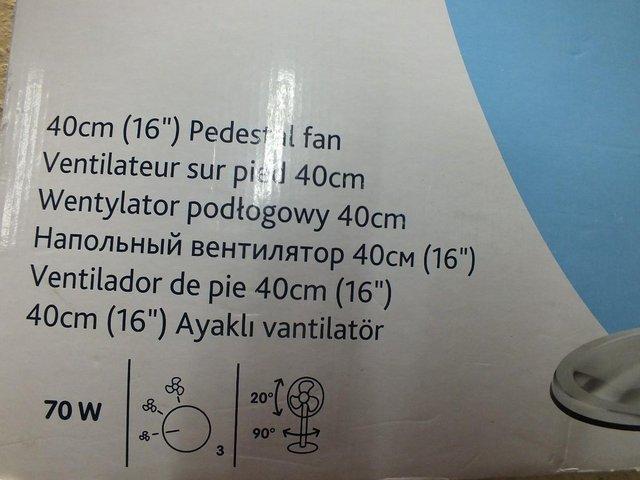 Preview of the first image of 16 Inch Pedestal Fan in Original Box.