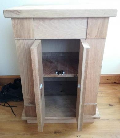 Image 3 of NEW Solid Oak Furniture Cupboard 2 Door Vanity Unit Cabinet