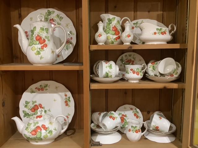 Preview of the first image of Fine bone China tea and coffee set  -Virginia Strawberry.