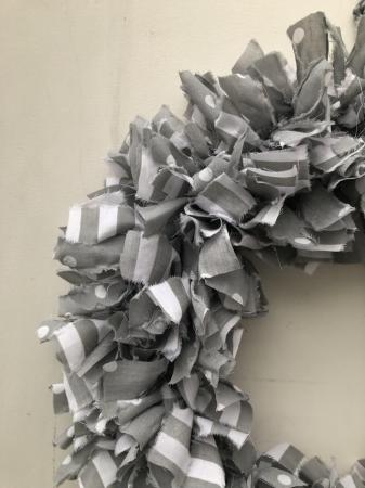 Image 2 of Handmade fabric raggy wreath