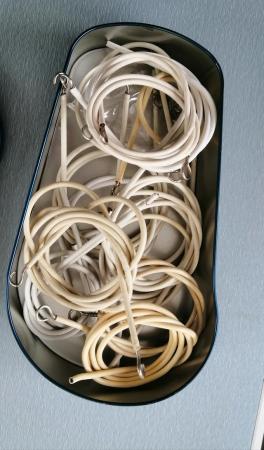 Image 9 of A Tin of 14 Net Curtain Wires of Various Lengths.