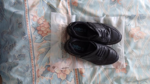 Image 2 of Boys Term Footwear Black Trainers size 2 worn but in good co