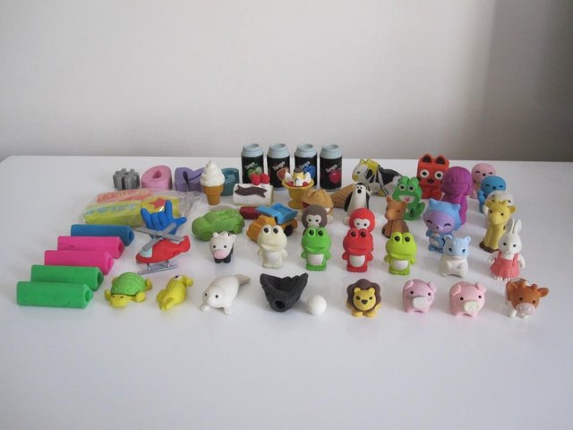 Preview of the first image of Children's novelty erasers 54 in total.