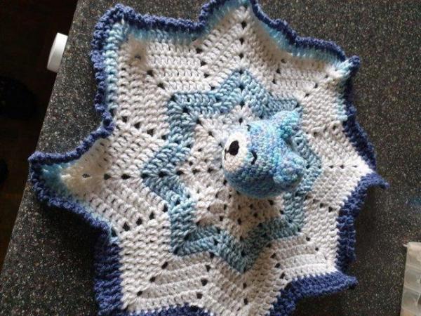 Image 2 of Handmade Crochet Baby Lovey Blanket
