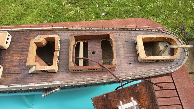 Image 11 of Model boat pre war plank on frame