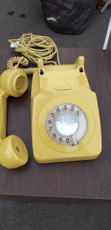 Image 3 of Retro telephone in mustard