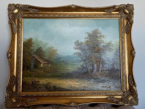 Image 1 of Scenic Oil Painting in frame