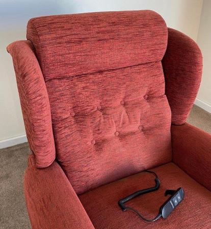Image 3 of LUXURY ELECTRIC RISER RECLINER TERRACOTTA CHAIR CAN DELIVER