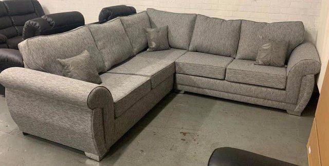 Preview of the first image of Dundee 2 corner 2 corner sofa in silver.
