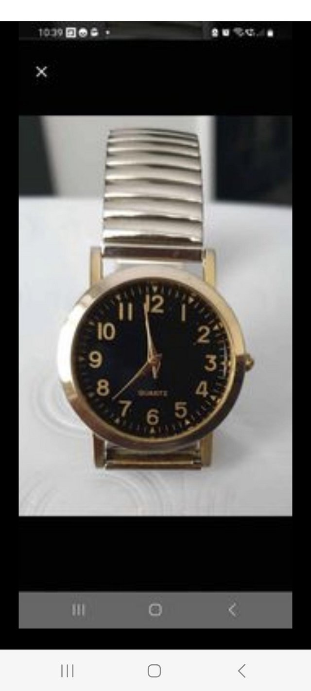 Preview of the first image of For Sale Gold Coloured Wristwatch.