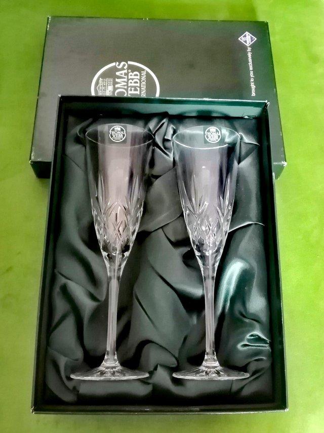 Preview of the first image of Thomas webb International crystal flutes.