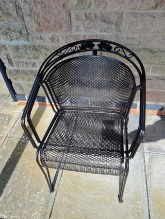 Image 3 of Metal garden table and chairs. Similar to John Lewis Kettle.