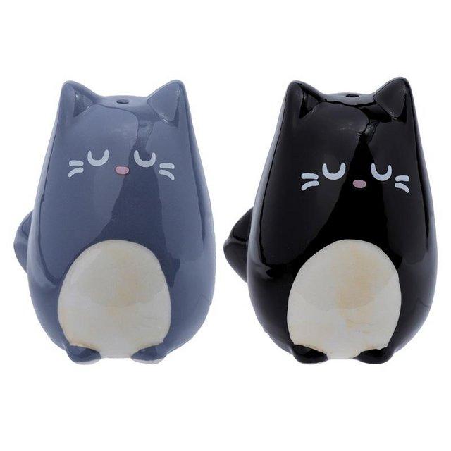 Preview of the first image of Cute Cat Design Salt and Pepper Set. Free uk Postage.