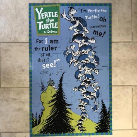 Image 2 of Yertle the Turtle, Dr Seus floor puzzle. 48 pieces. Complete