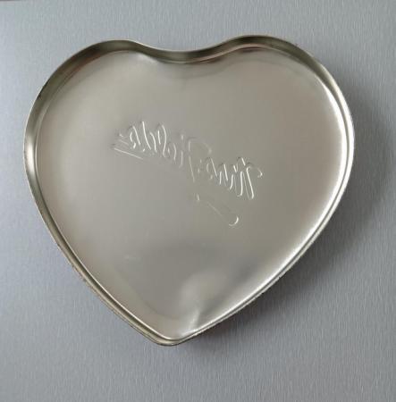 Image 5 of Red Heart Shaped Tin with Party Accessories.