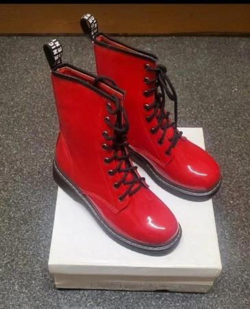 Image 3 of New 'NICE' Brand Red Boots Size 5