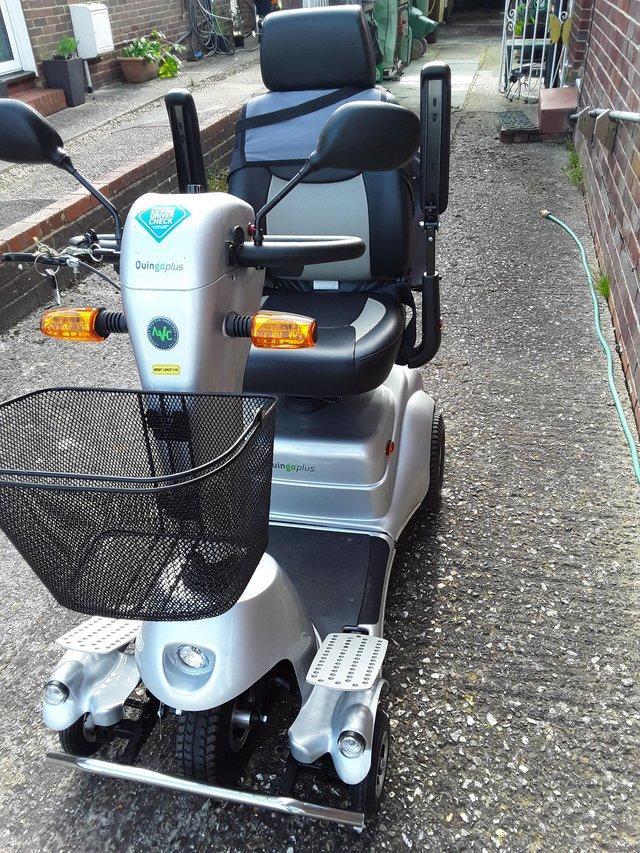 Preview of the first image of As new Quingo Plus Mobility scooter-silver.