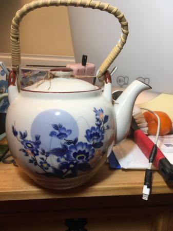 Image 2 of Tea Pot Ornament Grey and blue