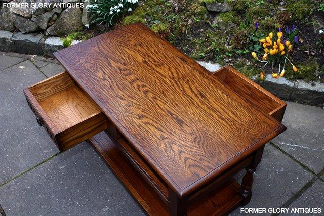 Image 38 of OLD CHARM LIGHT OAK TWO DRAWER COFFEE TABLE TV UNIT STAND