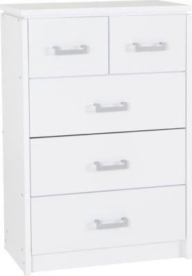 Preview of the first image of Charles 3&2 drawer chest in white.