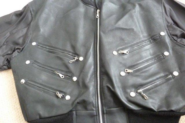 Image 2 of Men's Stylish Black PVC Retro Jacket