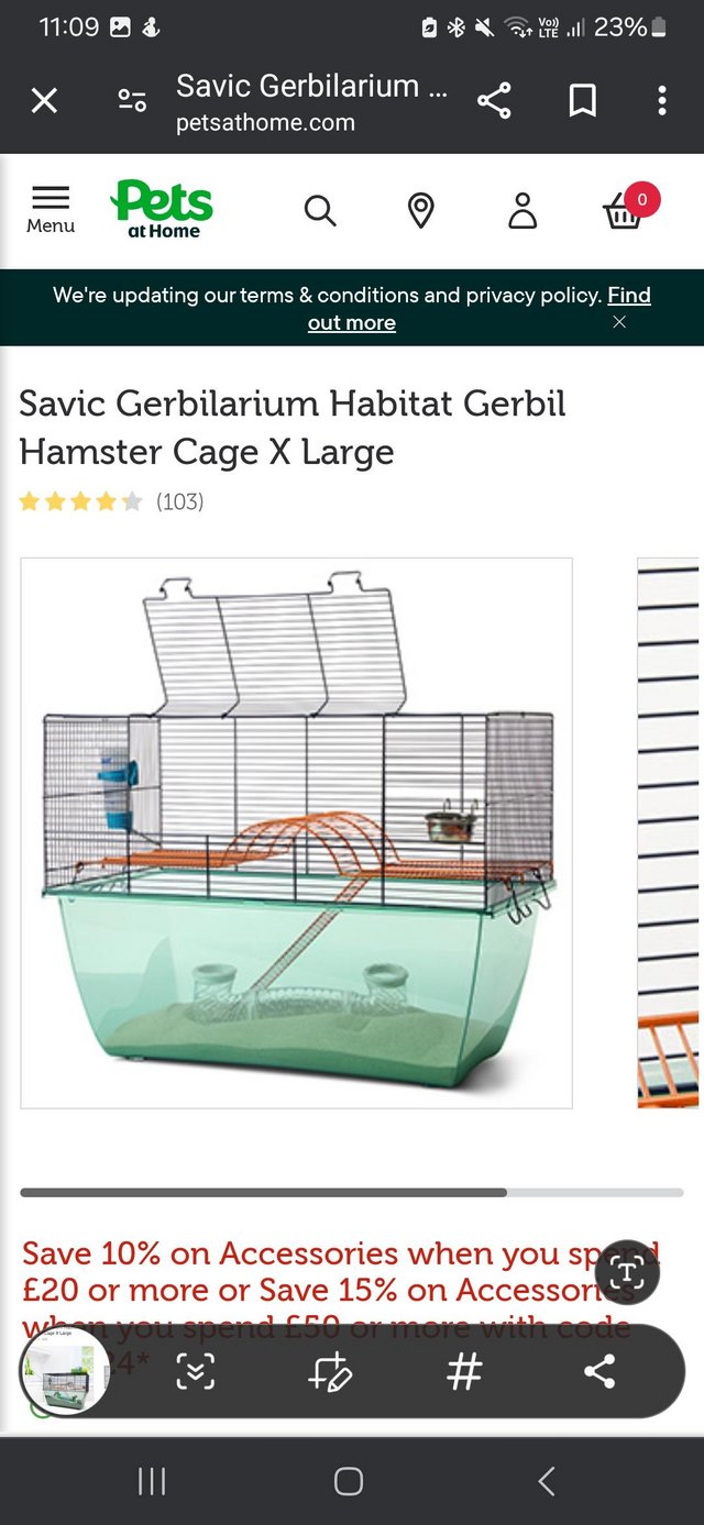 Preview of the first image of XL Hamster/Gerbil cage.......