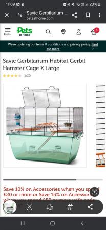 Image 1 of XL Hamster/Gerbil cage......