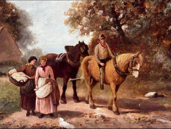 Image 2 of Antique Oil Painting by James Walter Gozzard (1862-1926)