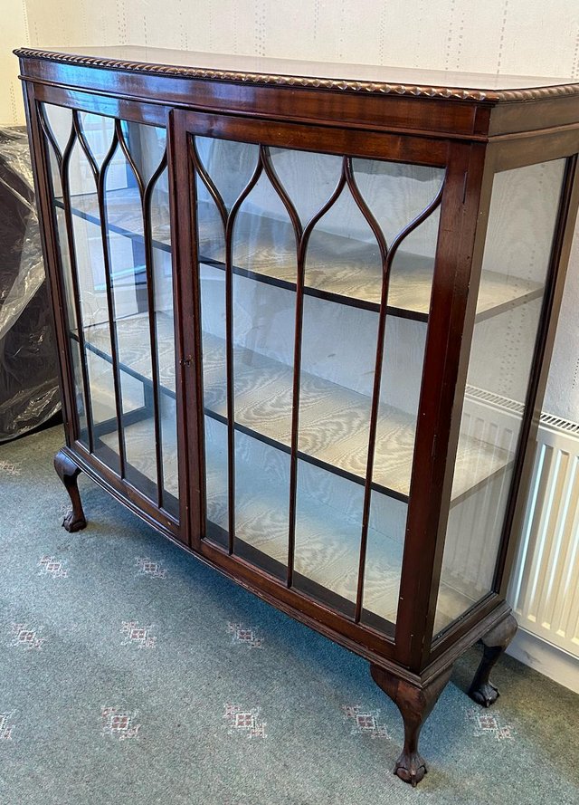 Preview of the first image of Antique Wooden Display Cabinet.