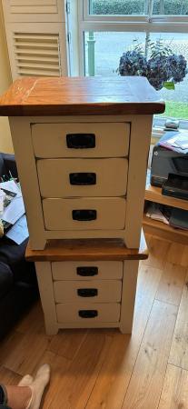 Image 1 of Wooden topped  bedside cabinets
