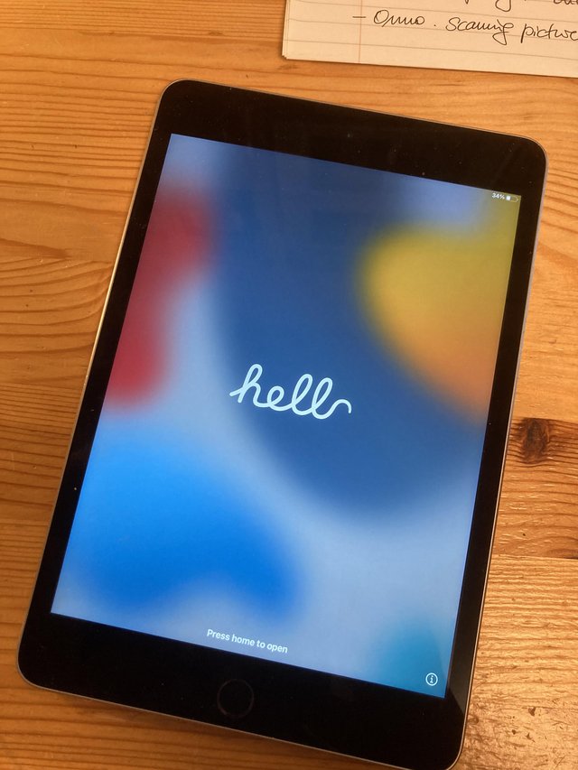 Preview of the first image of iPad mini 4th generation.