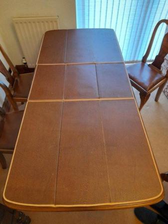 Image 3 of Dining Table - (Walnut vaneer) and Chairs