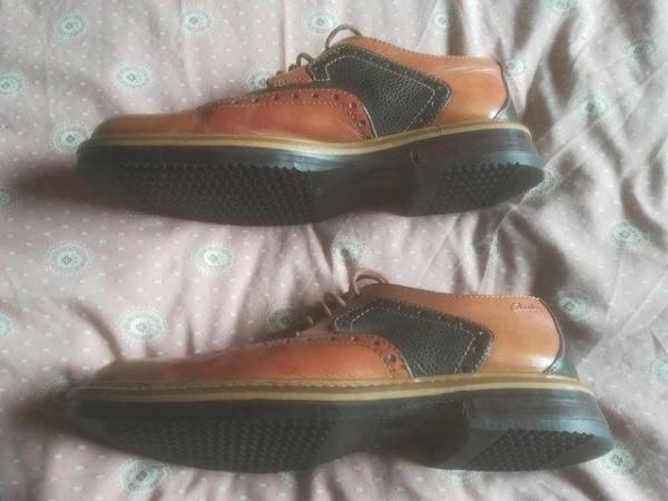 Image 3 of Mens black&tan leather brogue shoes