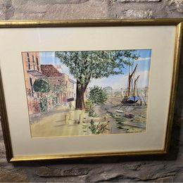 Image 1 of painting by Desmond. Chiswick London framed