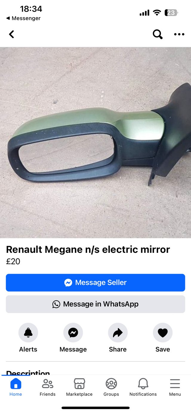 Preview of the first image of Fiat multipla Renault Megane mirror.