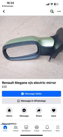 Image 1 of Fiat multipla Renault Megane mirror