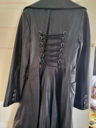 Image 3 of New with tags a hand crafted leather goth jacket