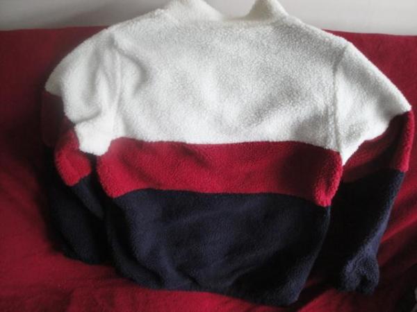 Image 2 of Primark Blue, White and Cherry Red Fleece. Size L.