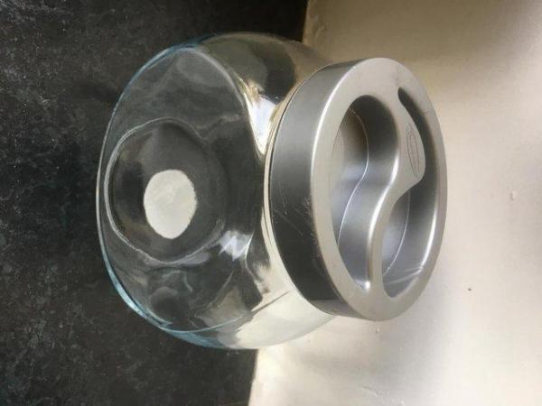 Image 1 of Asda Glass Storage Jars with Plastic Lids